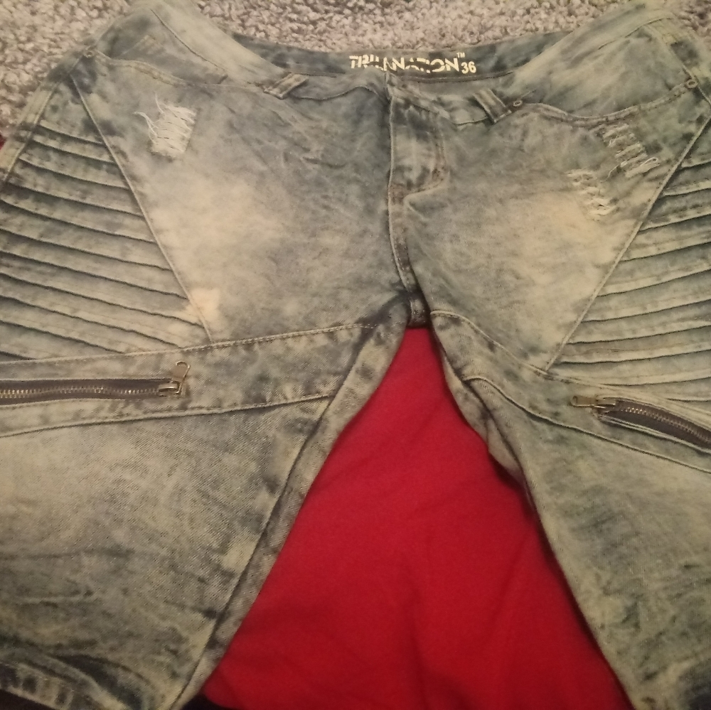 Mens denim shorts